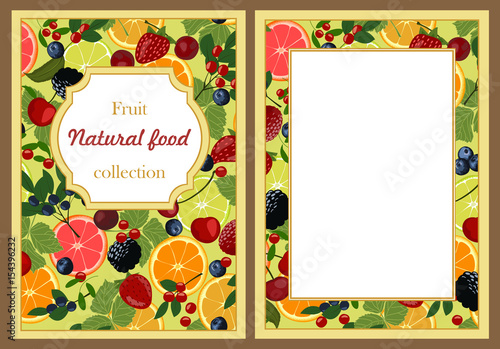 Slices of lemon, orange, lime, blueberries, cranberries, lingonberries, cherries and strawberries.