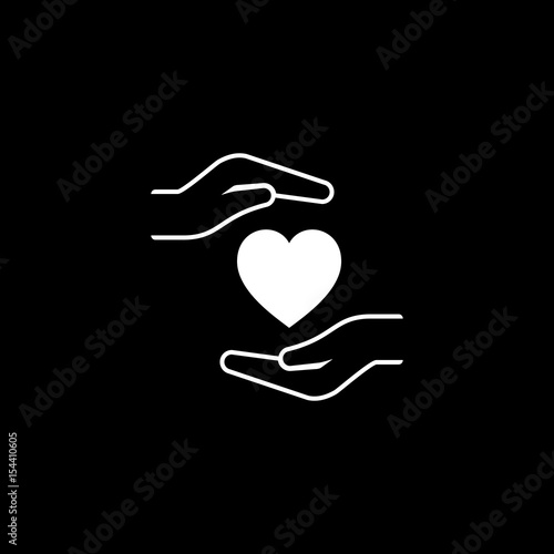 Heart Disease Prevention Icon. Flat Design.