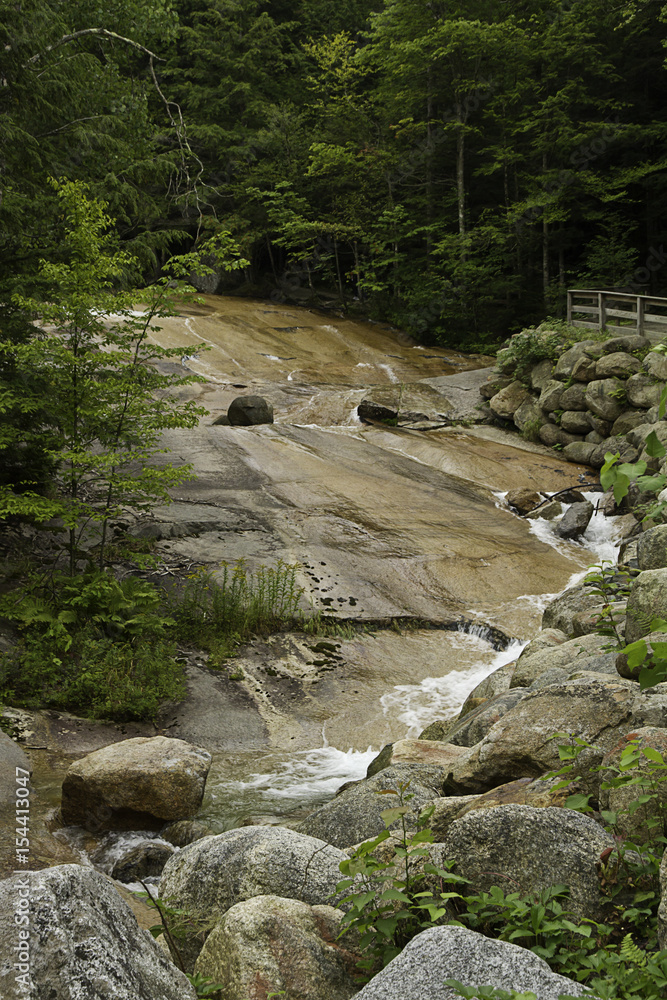 Table Rock in Flume Gorge, Franconia Notch, New Hampshire