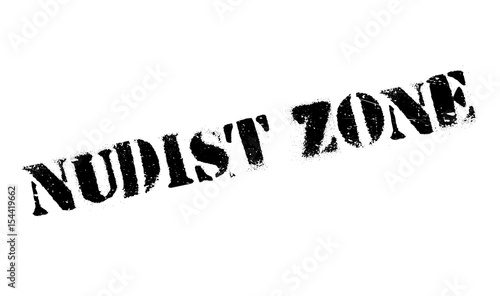 Nudist Zone rubber stamp. Grunge design with dust scratches. Effects can be easily removed for a clean, crisp look. Color is easily changed.