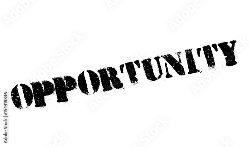 Opportunity rubber stamp. Grunge design with dust scratches. Effects can be easily removed for a clean, crisp look. Color is easily changed.