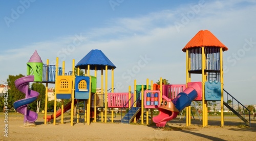 Wallpaper Mural Playground in public park. Colorful playground for children. Torontodigital.ca