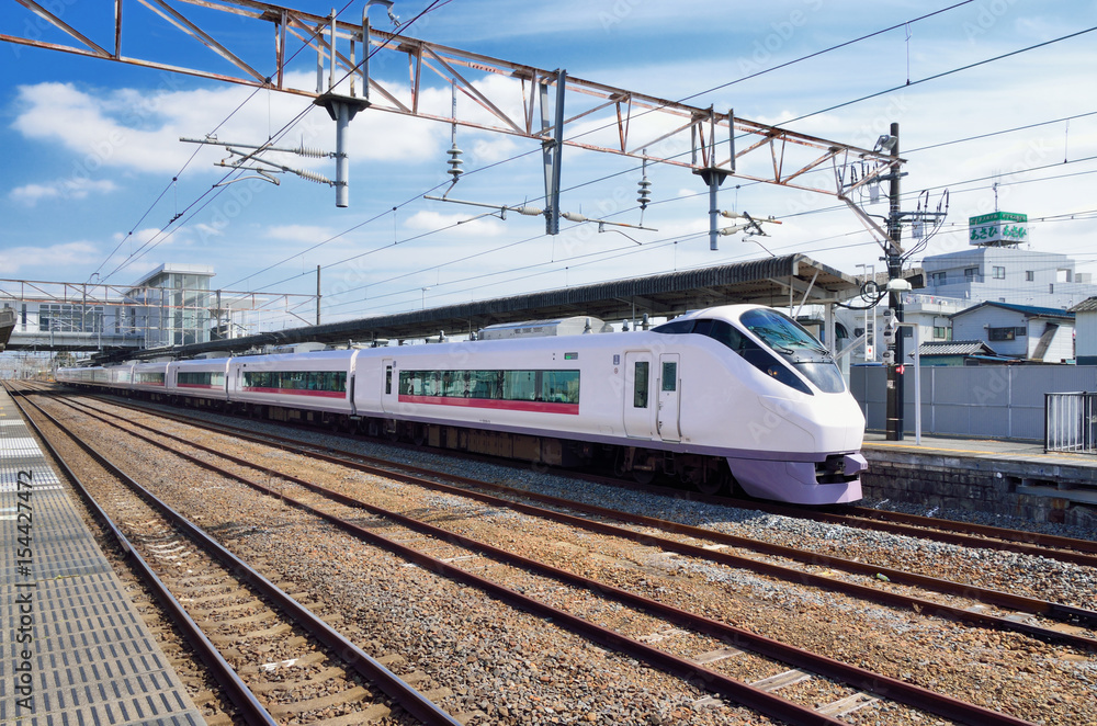 JR友部駅に停車中の特急ときわ