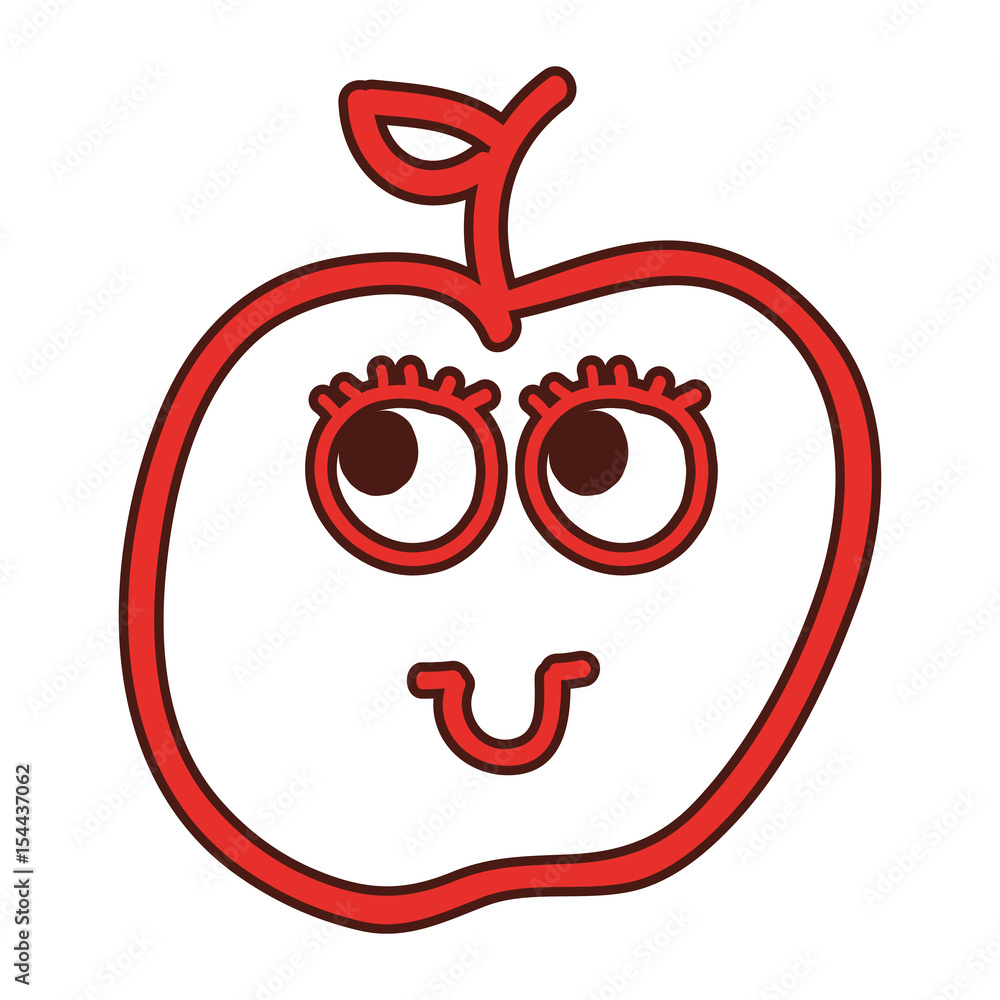 apple fruit kawaii character vector illustration design apple fruit kawaii character vector illustration design