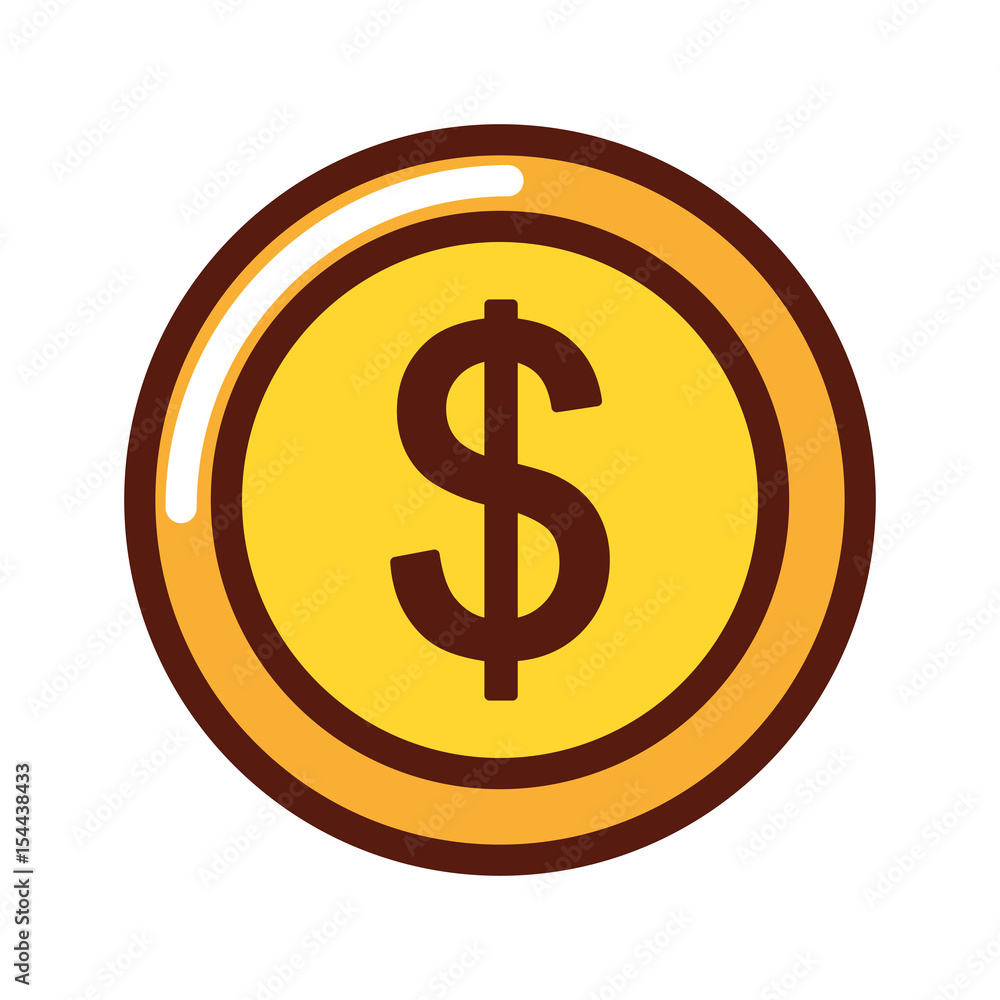 coin money dollar icon vector illustration design coin money dollar icon vector illustration design