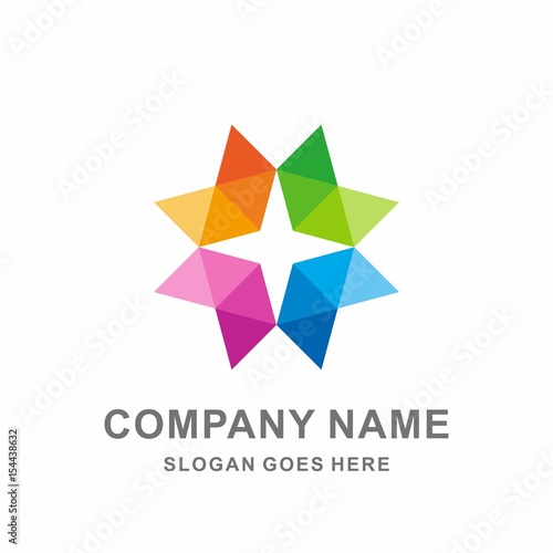Colorful Circular Triangle Hexagon Cube Box Star Arrow Fashion Accessories Business Company Stock Vector Logo Design Template 
