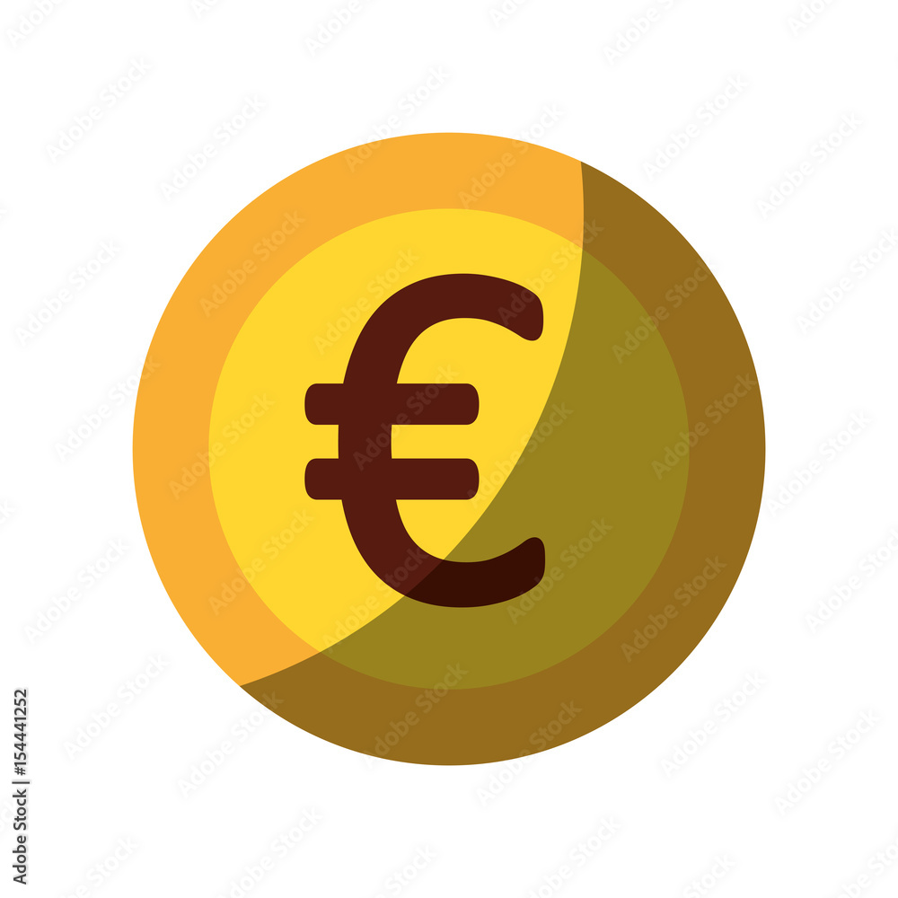 coin money euro icon vector illustration design coin money euro icon vector illustration design