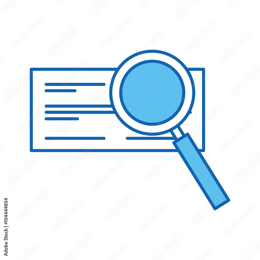 check bank with magnifying glass vector illustration design check bank with magnifying glass vector illustration design