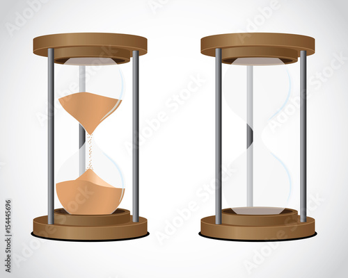empty and filled hourglass