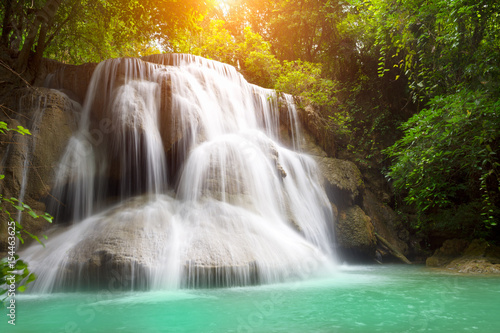 Waterfall beautiful in kanchanaburi province asia southeast asia Thailand © Aunging