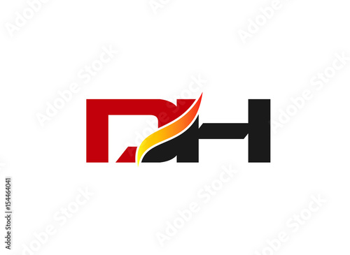 D and H logo vector
