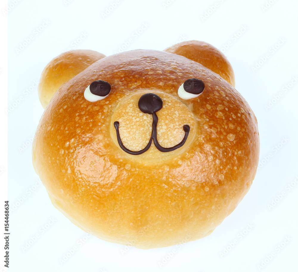 Fototapeta premium Bread Bear isolate on white