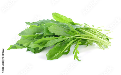 Wild Rocket in a heap isolated on a white background