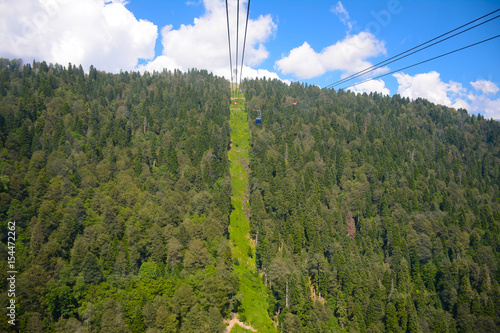 cableway in the mountains