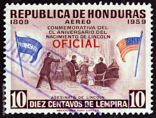 Assassination of Lincoln (Honduras 1959) photo