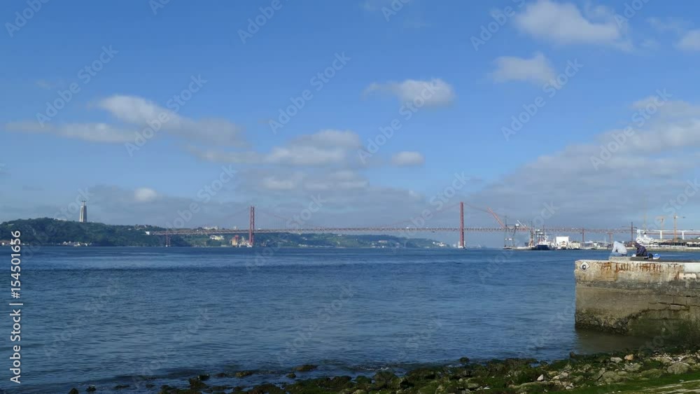 25 de Abril bridge on Tajo river 25 de Abril bridge on Tajo river