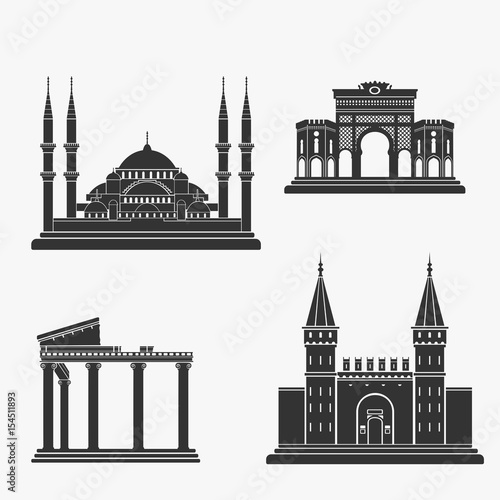 Turkey Architecture Vector Silhouette