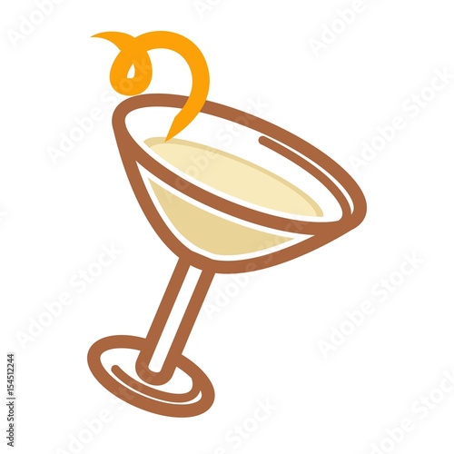 Classic cocktail with citron