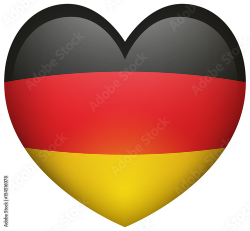 Free Download Flag of Germany in heart shape - GFXLoad