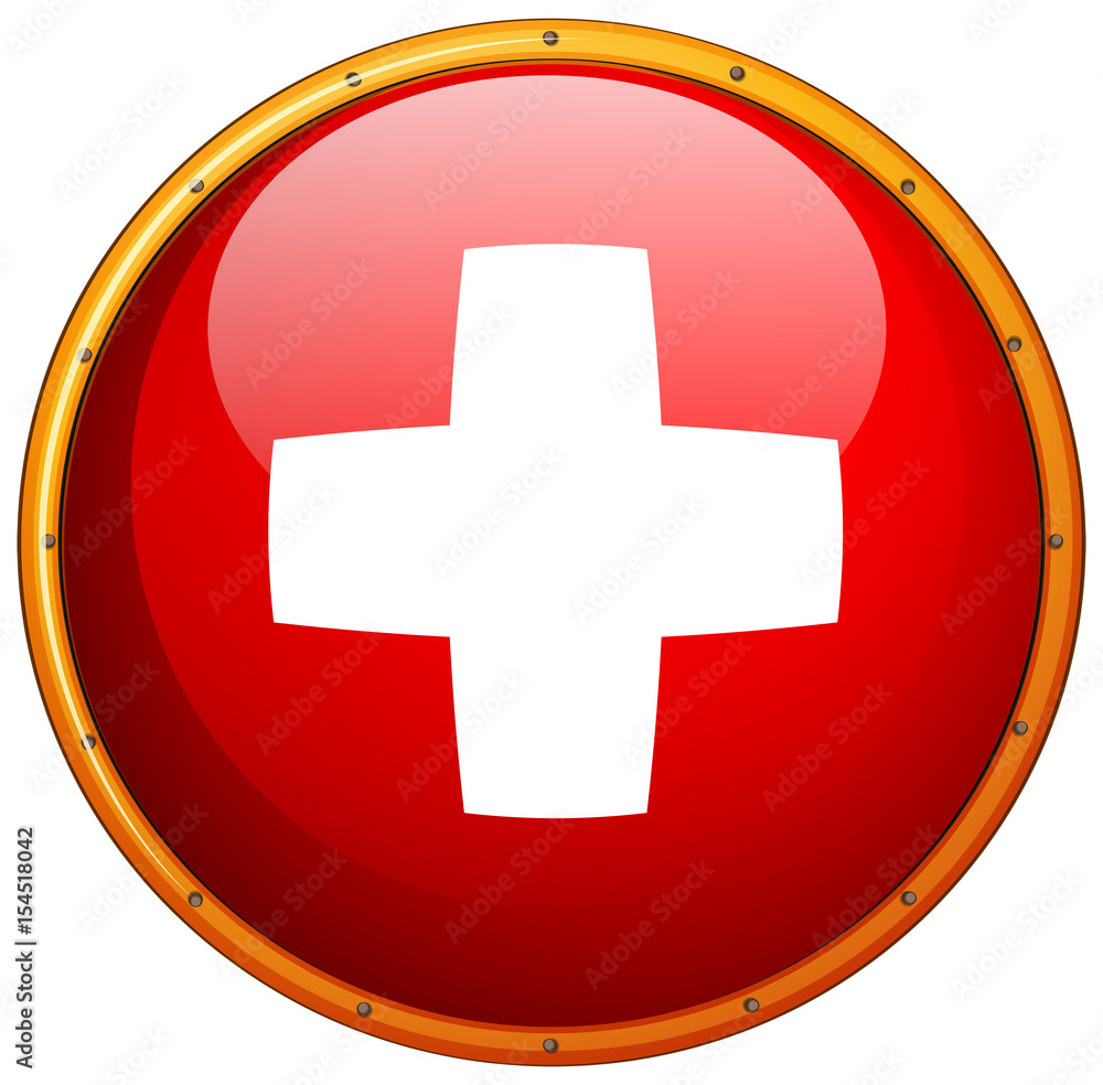 Obraz premium Flag of Switzerland in round frame