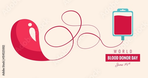 World blood donor day poster. Vector illustration