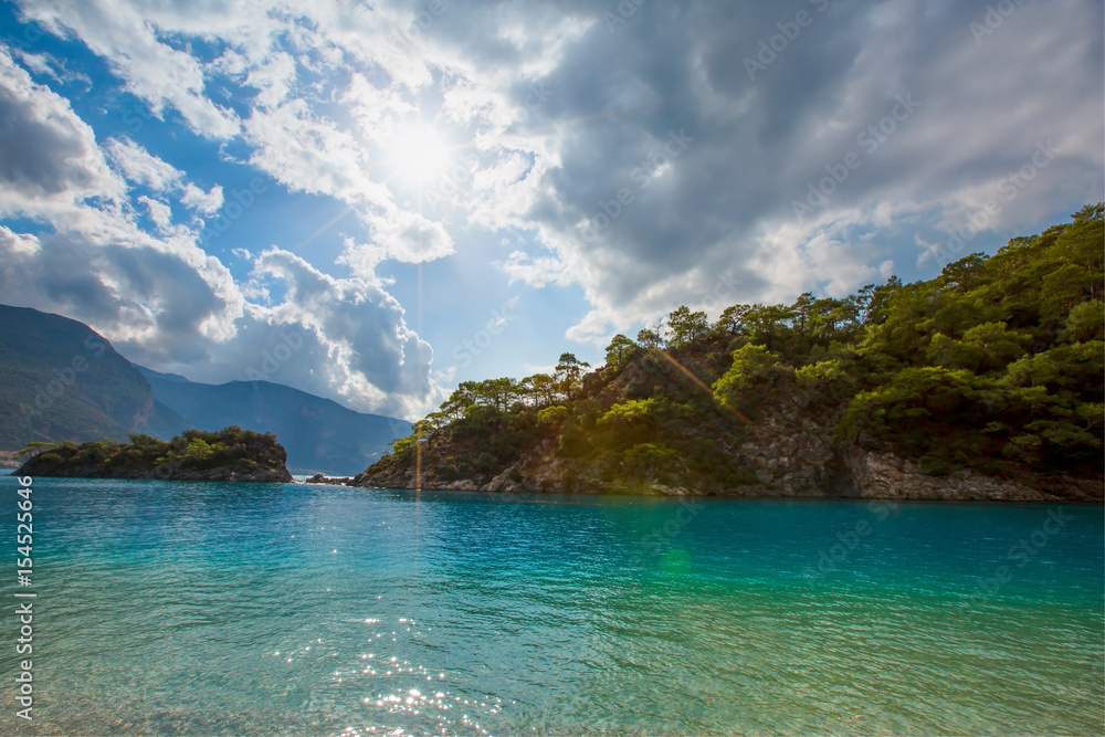Blue lagoon in Oludeniz, Fethiye district, Turquoise Coast of southwestern Turkey