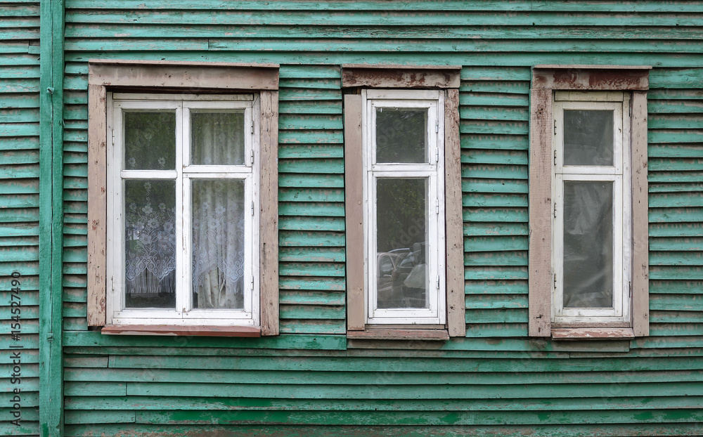 Old dirty wooden windows Old dirty wooden windows