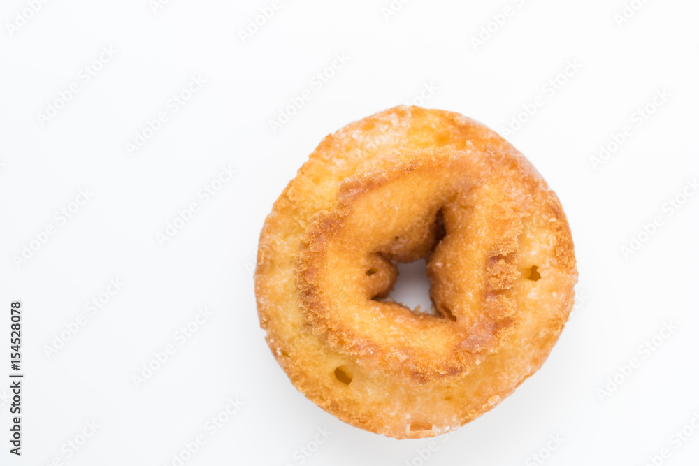 hand made donut isolated on the white background hand made donut isolated on the white background