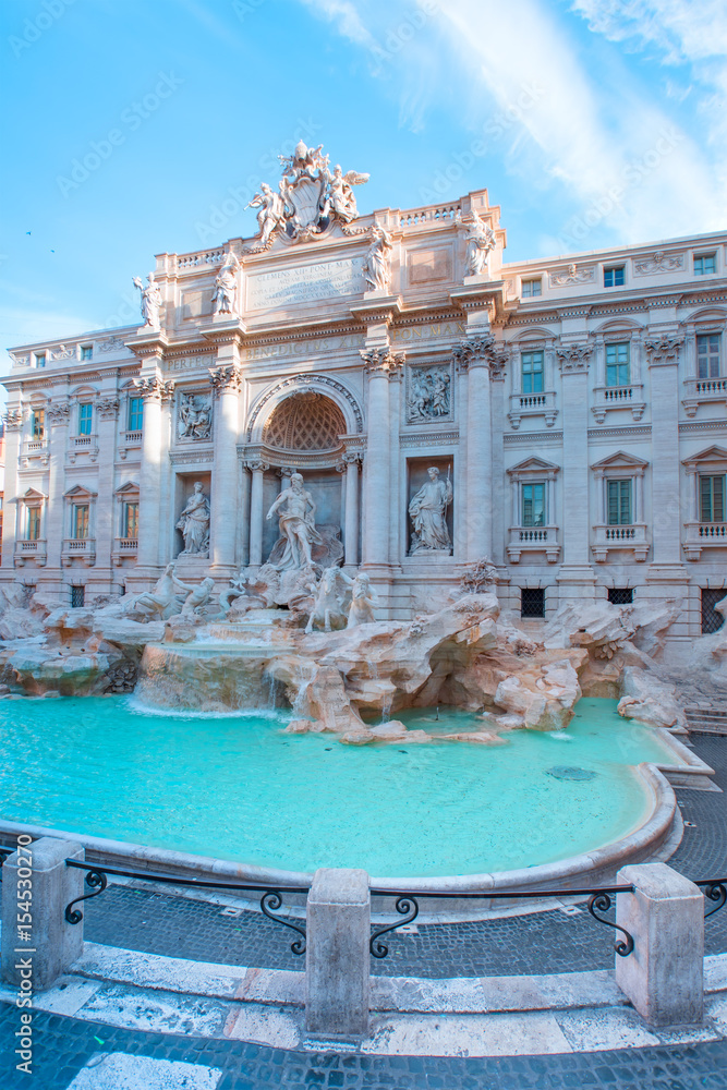 Obraz premium Fontanna di Trevi (Fontana di Trevi) w Rzymie, Włochy.