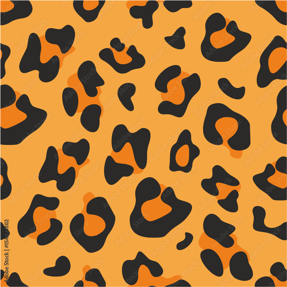 Leopard Animal Print Seamless Vector Pattern or Seamless Vector Background Concept Leopard Animal Print Seamless Vector Pattern or Seamless Vector Background Concept