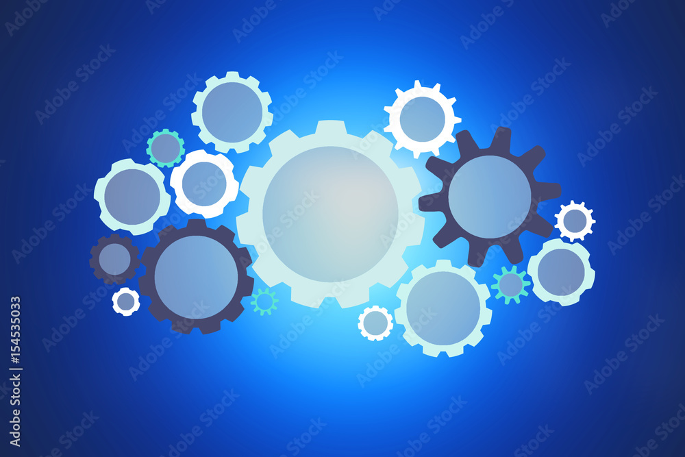 Colorfull cog wheel isolated on a background - technology concept