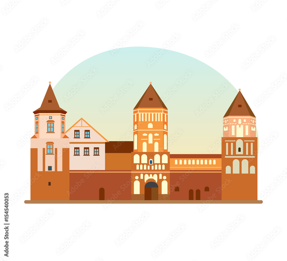Defensive fortification, monument, historical, cultural value of Republic of Belarus. Defensive fortification, monument, historical, cultural value of Republic of Belarus.