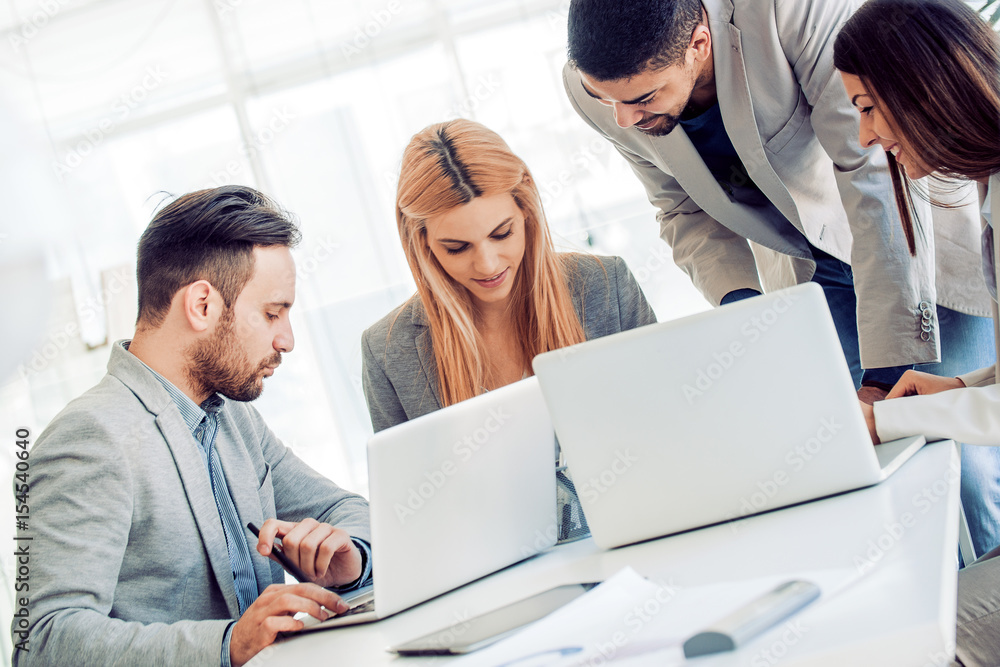 Business people in modern office Business people in modern office