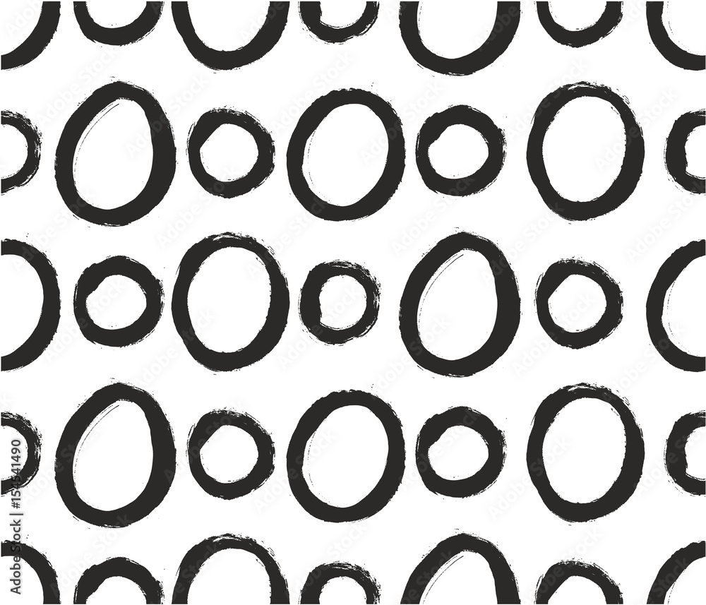 Circle Seamless Abstract Vector Pattern or Seamless Abstract Vector Background Hand Painted with Rounded Brush Circle Seamless Abstract Vector Pattern or Seamless Abstract Vector Background Hand Painted with Rounded Brush