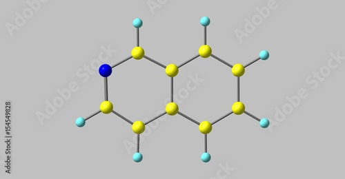Isoquinoline molecular structure isolated on grey photo