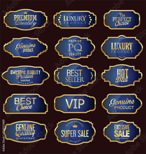 Set of luxury sales quality labels