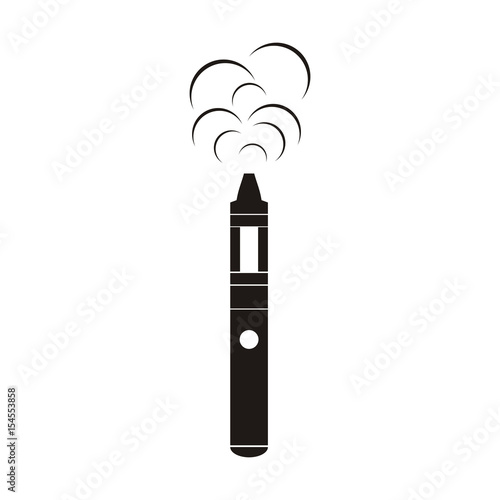 Icon of electronic cigarette and vapor cloud. Vapor shop logotype.