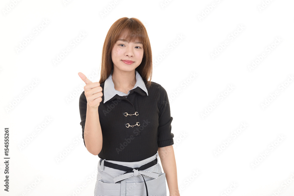 笑顔のウェイトレス