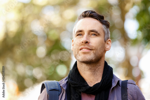 Male tourist in city © Sergey Nivens