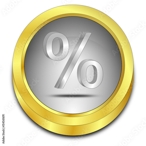 Discount button - 3D illustration