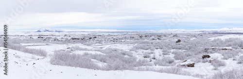 Winter landscape Iceland Panorama