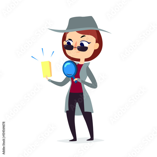 Mystery shopper woman in spy coat
