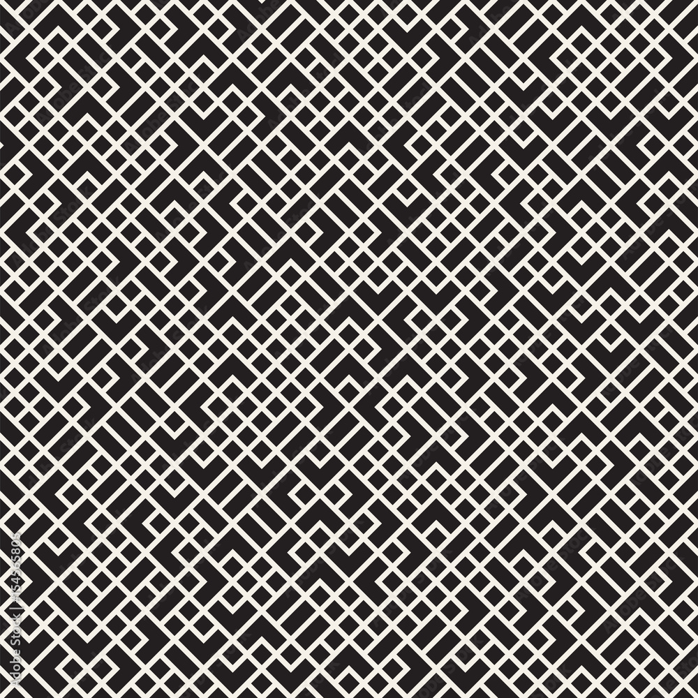 Vector seamless pattern. Mesh repeating texture. Linear grid with chaotic shapes. Stylish geometric lattice design Vector seamless pattern. Mesh repeating texture. Linear grid with chaotic shapes. Stylish geometric lattice design