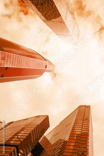 Low angle view of of modern...