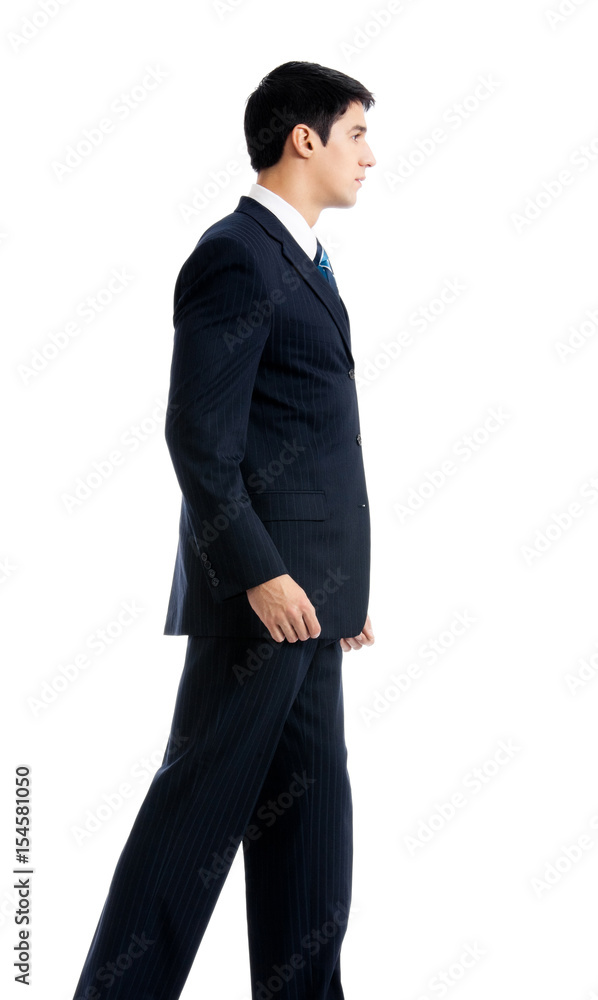 Full body of walking businessman, isolated Full body of walking businessman, isolated