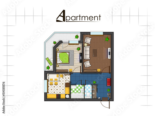 apartment project top view