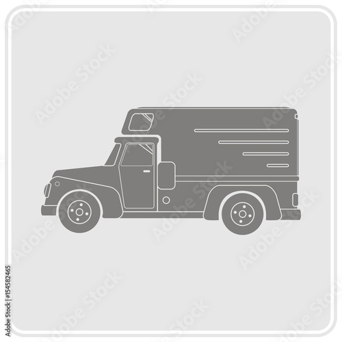 icon with farm truck for your design