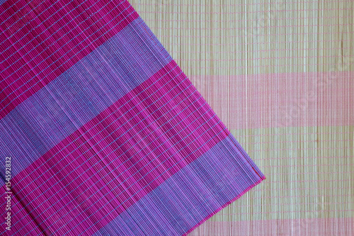 Background of bamboo mat plate, Colorful pattern, Bamboo texture, Blank space of bamboo mat, Japanese bamboo mat