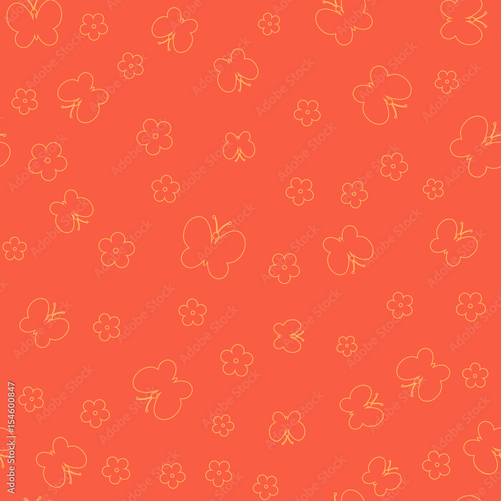 butterflies and flowers. simple baby background butterflies and flowers. simple baby background