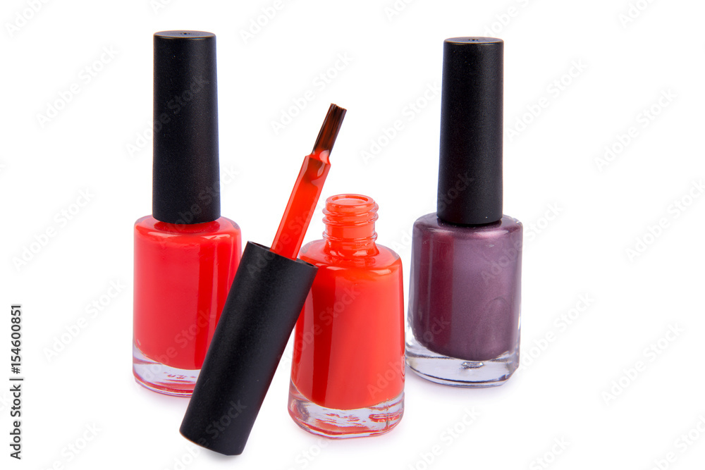 Nail polish bottle isolated on white. Nail polish bottle isolated on white.